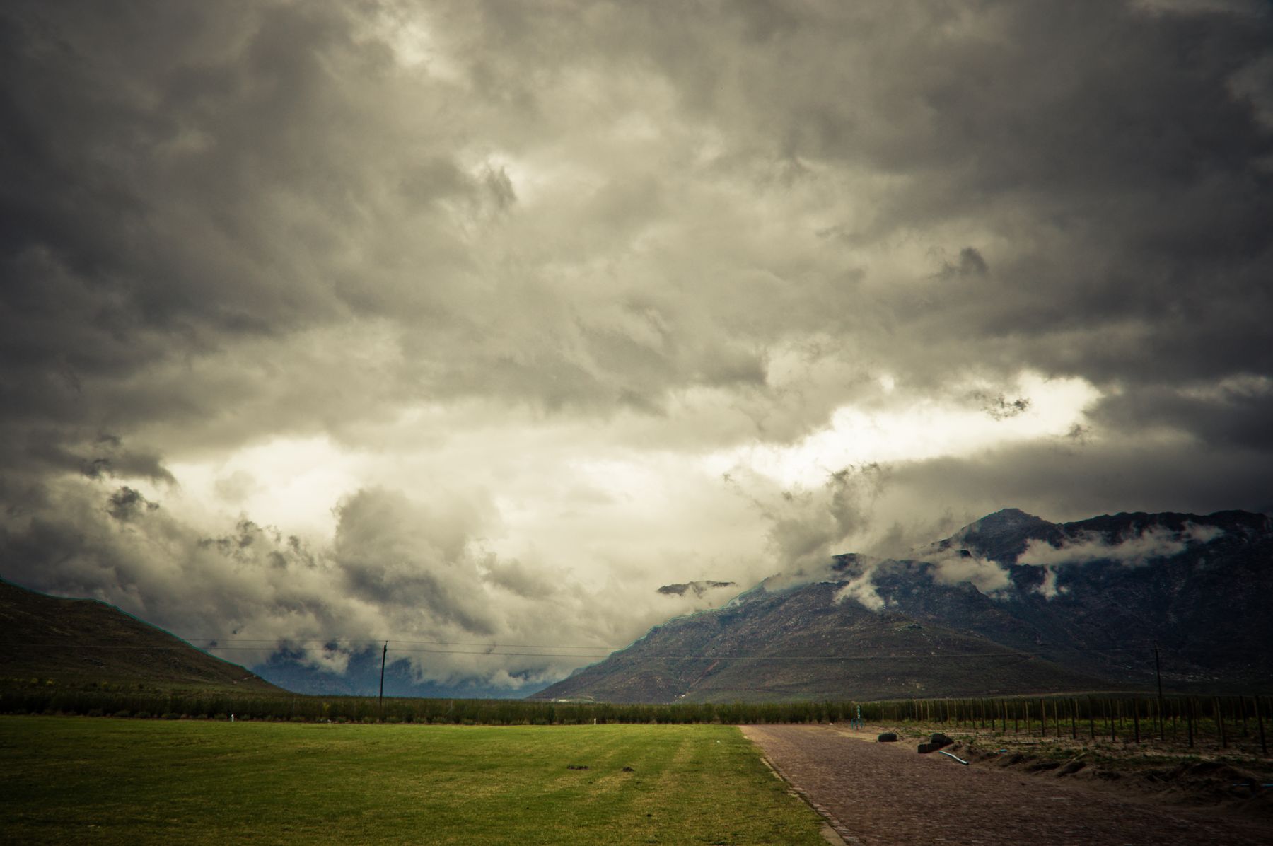 Franschhoek valley before a storm